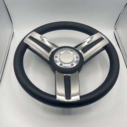 Gussi Italia Marine Steering Wheel Stainless Steel Spoke Soft Touch Rim | Gussi