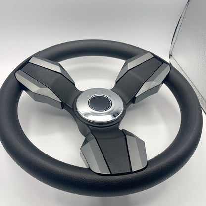 Collina Boat Steering Wheel Dark Gray Inserts - Stingray - Keyed ONLY