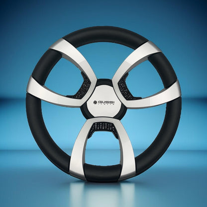 La Corte Boat Steering Wheel Silver Inserts | Gussi Italia Logo