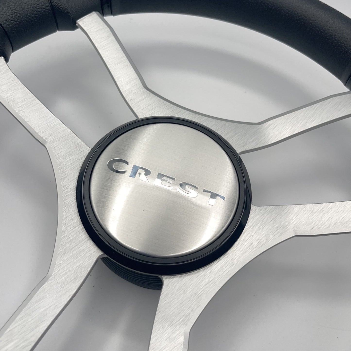 Malera Boat Steering Wheel Brushed Aluminum Spokes | Crest Boats
