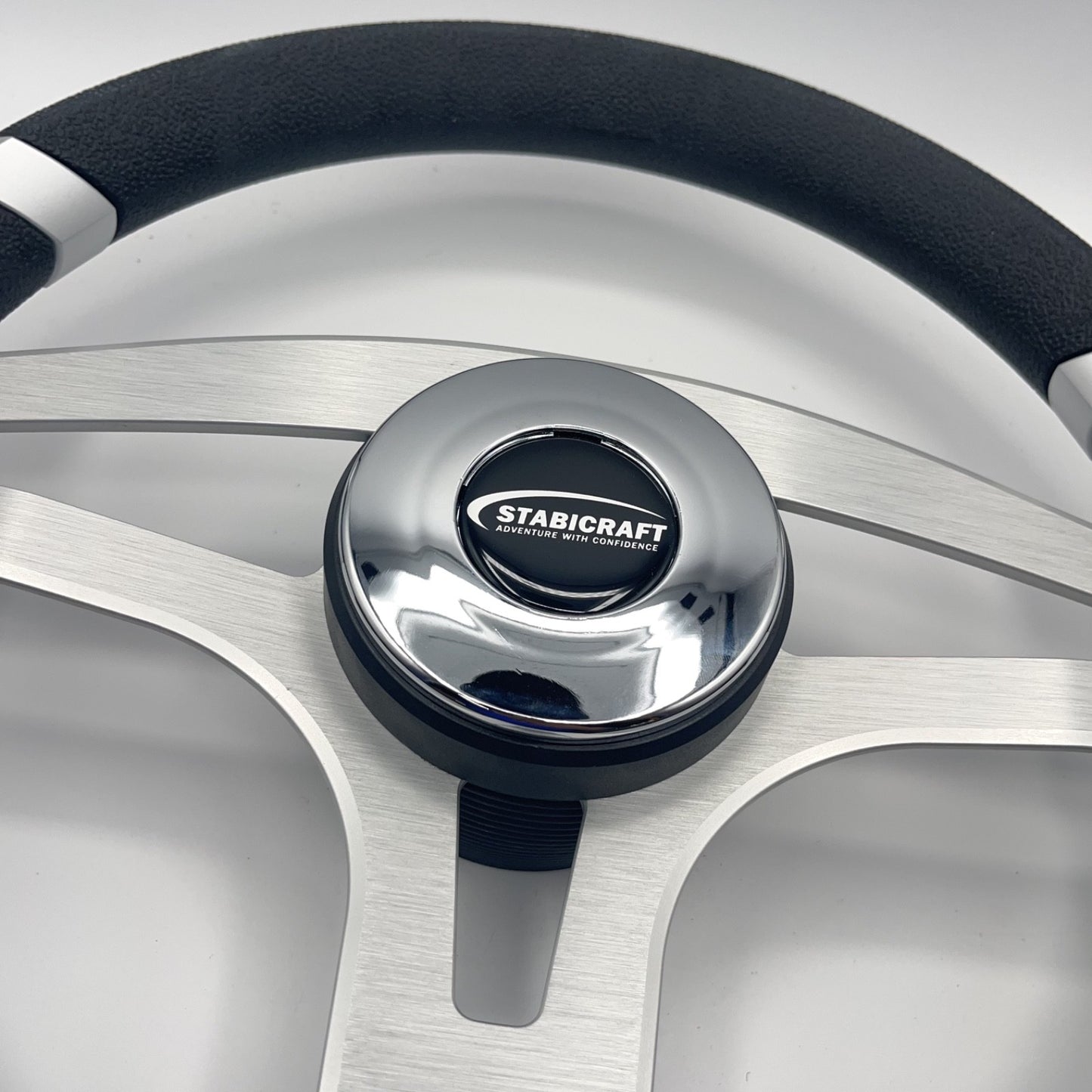 Badia Boat Steering Wheel Brushed Aluminum Spokes | Stabicraft