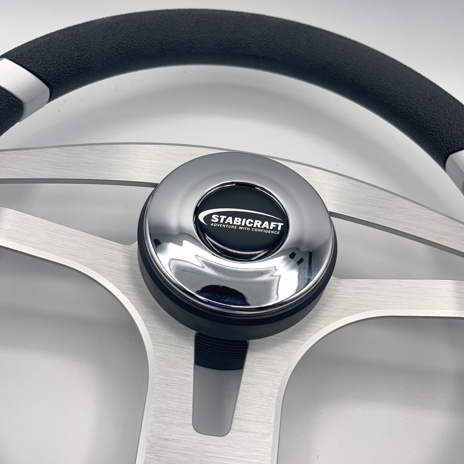 Badia Boat Steering Wheel Brushed Aluminum Spokes | Stabicraft