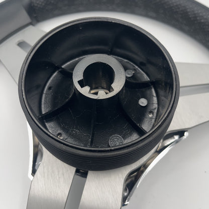 Model 15 Marine Steering Wheel Brushed Aluminum Spokes | Gussi Logo