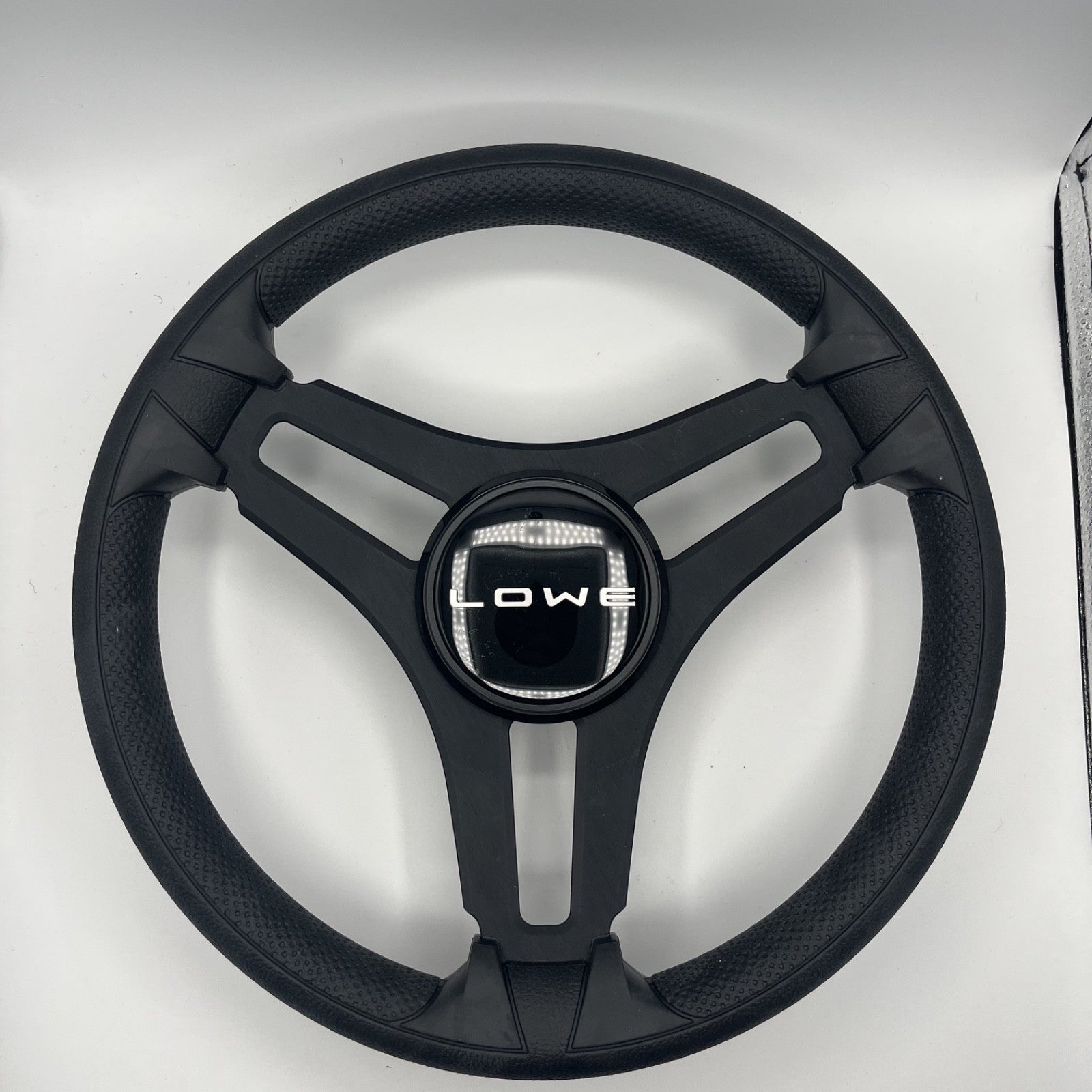 Gussi Italia Marine Steering Wheel Black Brush Metal Spokes | Lowe
