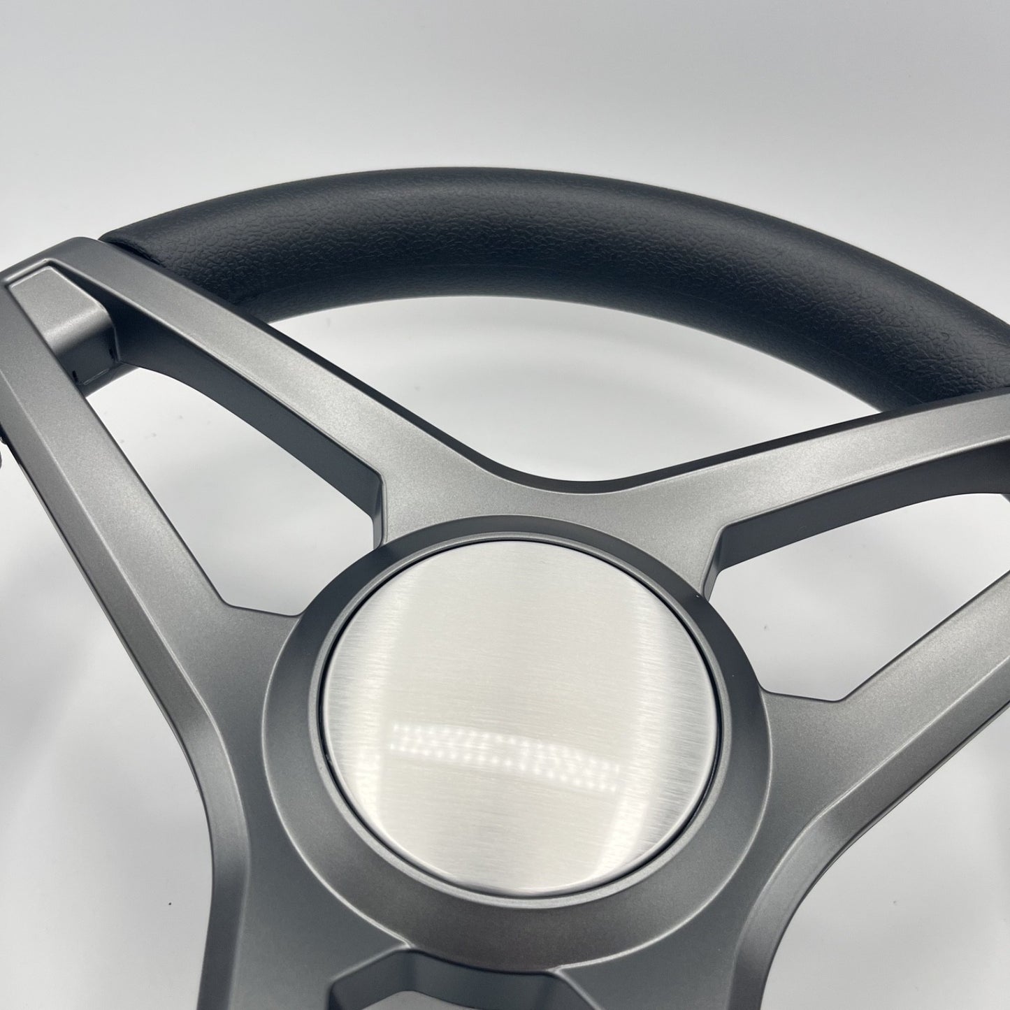 Molino Gray w/Soft Touch Urethane Rim Boat Steering Wheel | Plain