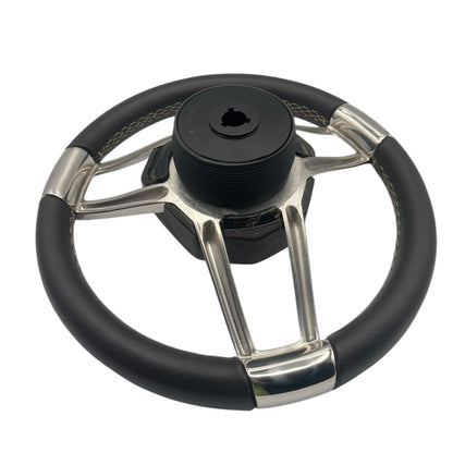 Model 700B Gussi Italia Boat Steering Wheel Polished Stainless Steel Spokes