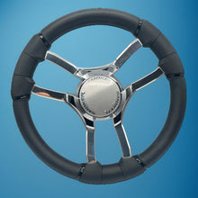 Malera Boat Steering Wheel Chrome Spokes | Smoker