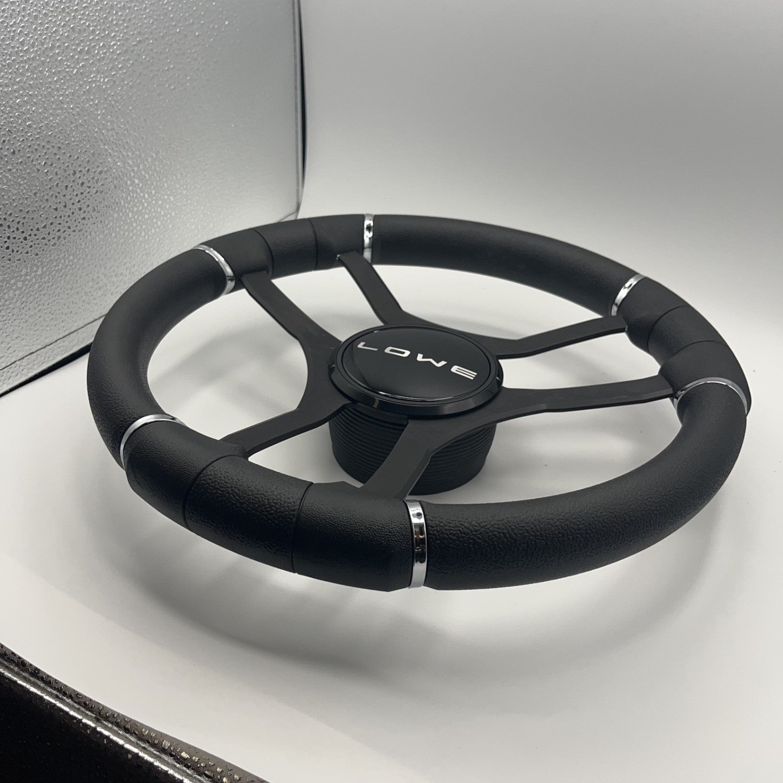 Malera Boat Steering Wheel Black Aluminum Spokes | Lowe Boats