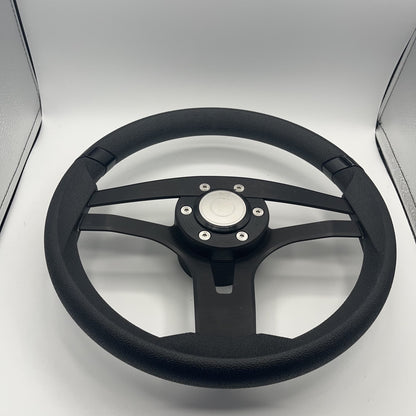 Badia Boat Steering Wheel Brushed Black Aluminum Spokes | Target Snap-in