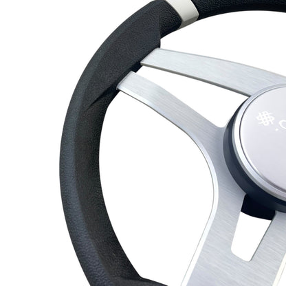 Badia Boat Steering Wheel Brushed Aluminum Spokes