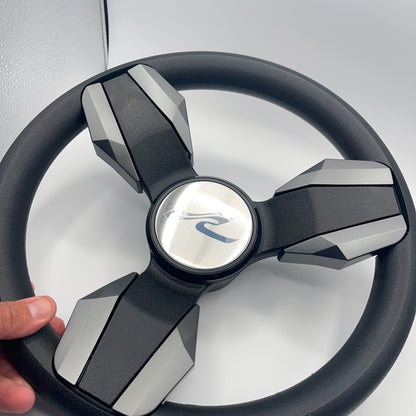 Collina Boat Steering Wheel Dark Gray Inserts - SeaRay - Keyed ONLY