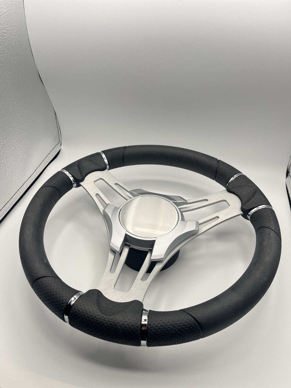 Verona Boat Steering Wheel Brushed Aluminum Spokes | Plain