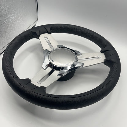 Model 15 Marine Steering Wheel Brushed Aluminum Spokes | Smokercraft