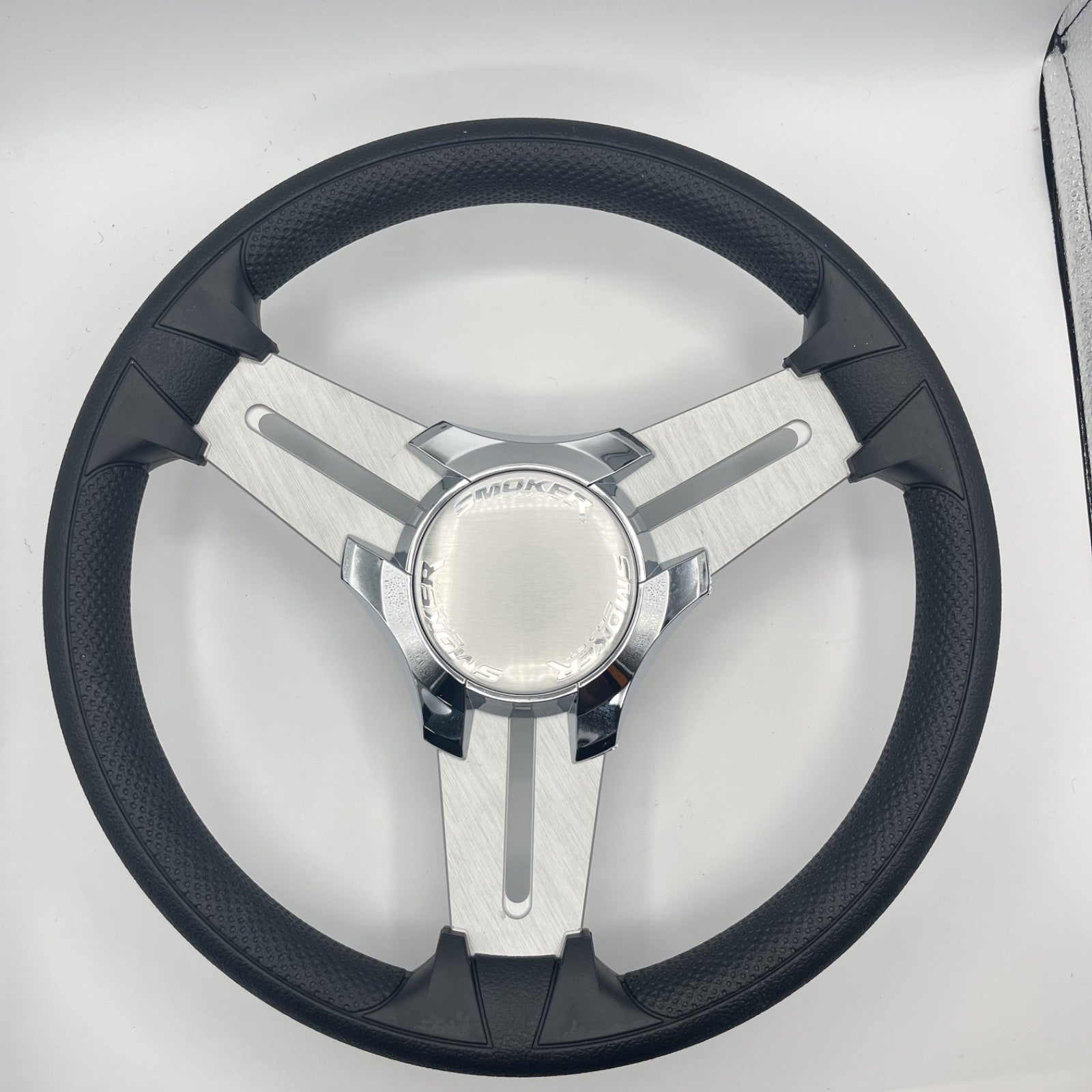 Model 15 Marine Steering Wheel Brush Alum Spokes | Smokercraft Chrome