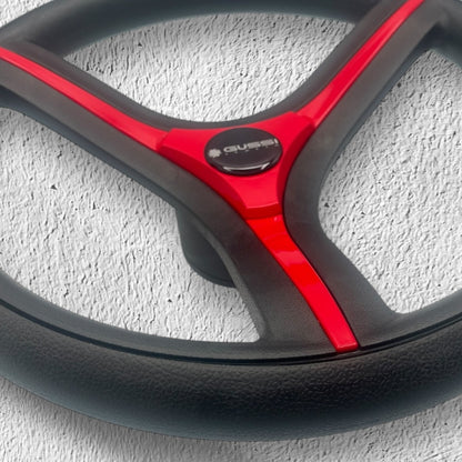 Brenta Black & Red Golf Cart Steering Wheel Fits CLUBCAR PRECEDENT