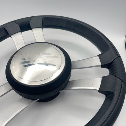 Benaco Boat Steering Wheel Brushed Aluminum Spokes | ATX Boats