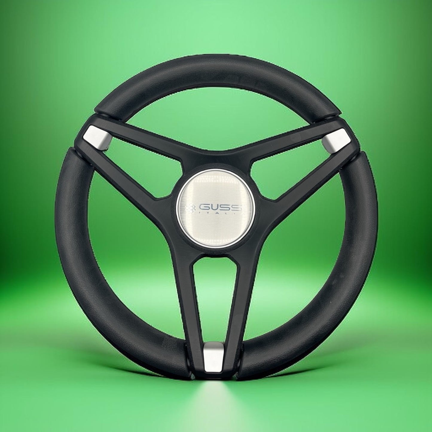 Molino Black & Silver Accents Golf Cart Steering Wheel fits E-Z-GO Carts