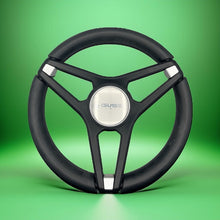 Molino Black & Silver Accents Golf Cart Steering Wheel fits E-Z-GO Carts