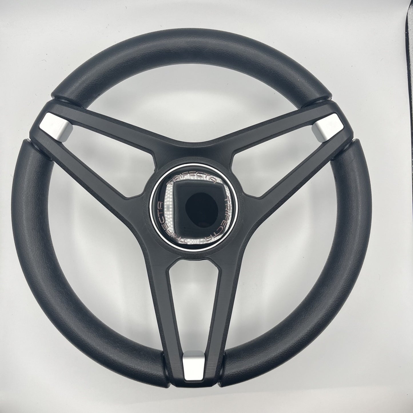 Molino Black w/Soft Touch Urethane Rim Boat Steering Wheel | Trifecta Boats