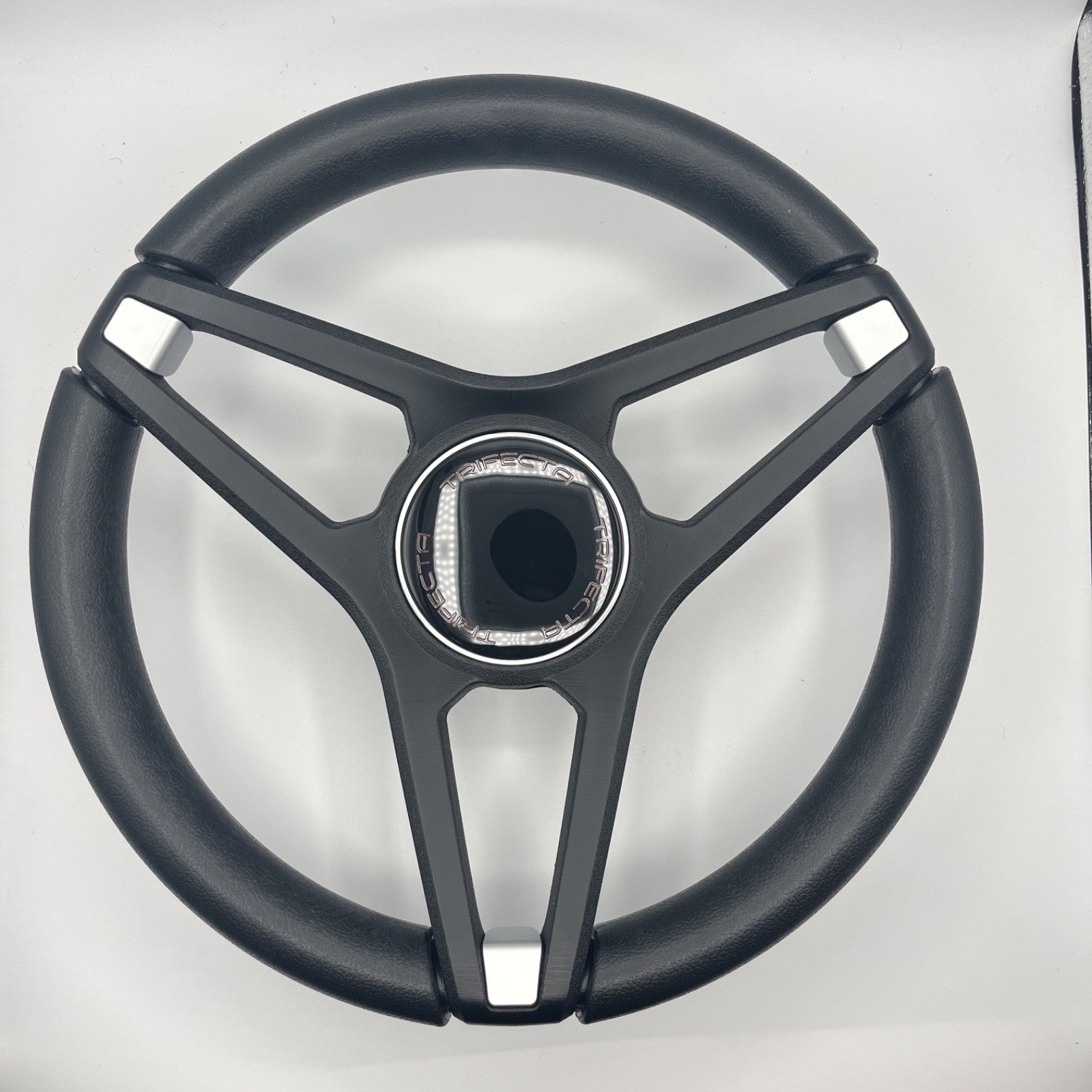Molino Black w/Soft Touch Urethane Rim Boat Steering Wheel | Trifecta Boats