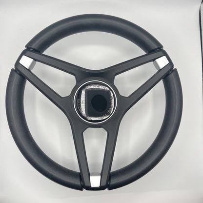 Molino Black w/Soft Touch Urethane Rim Boat Steering Wheel | Trifecta Boats