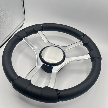 Malera Boat Steering Wheel Chrome Spokes | Plain