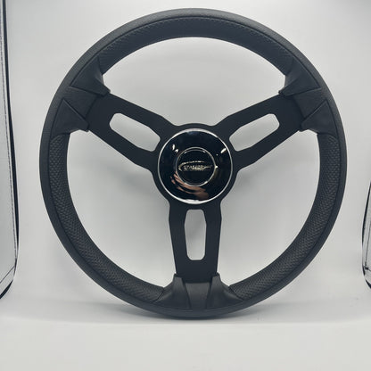 Gussi Italia Boat Model 15 Steering Wheel Black Brushed Alum Spokes | Stabicraft