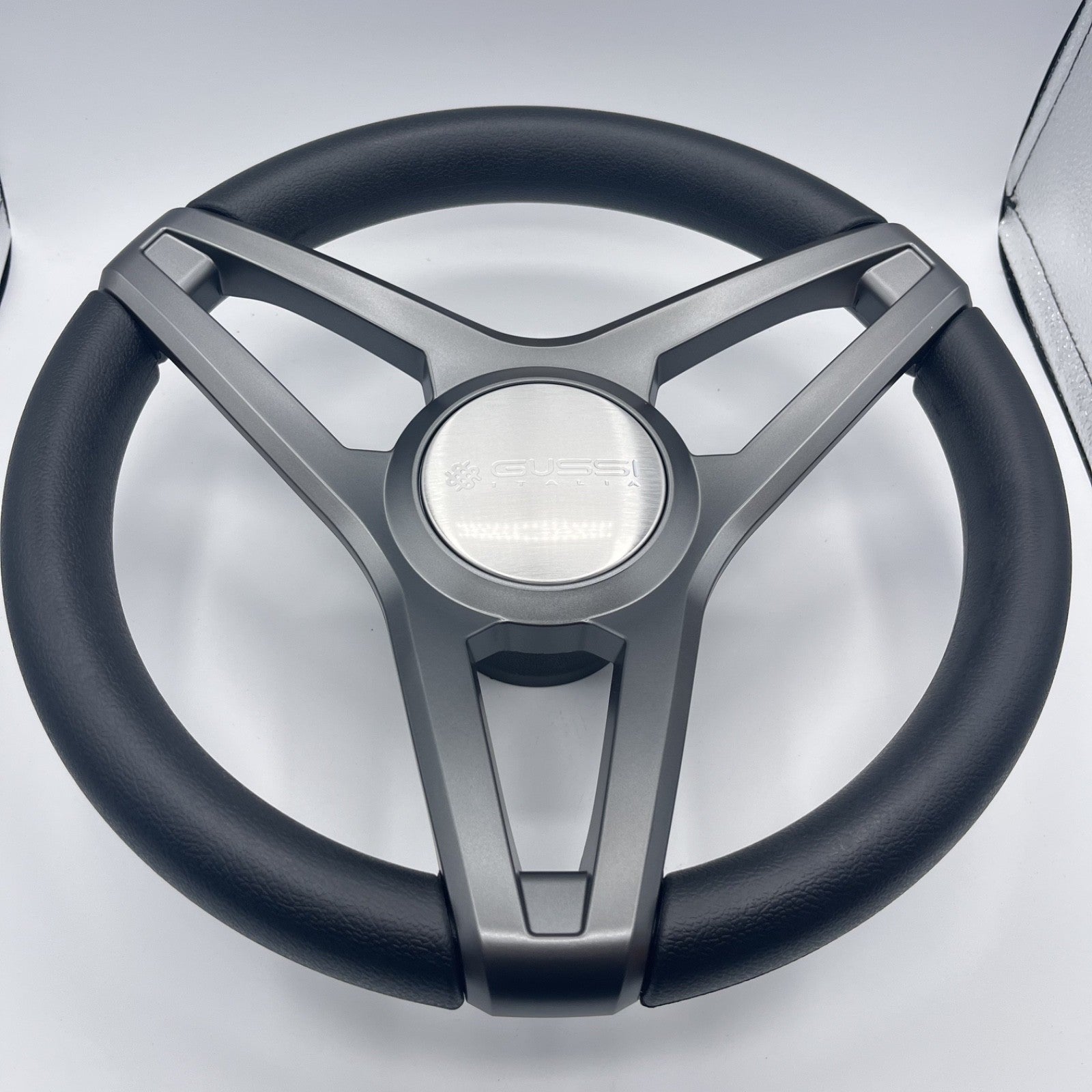 Molino Gray w/Soft Touch Urethane Rim Boat Steering Wheel | Gussi Italia