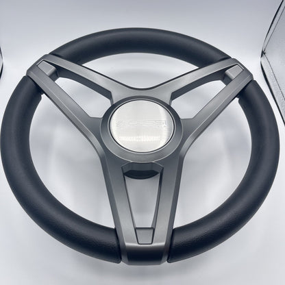 Molino Gray w/Soft Touch Urethane Rim Boat Steering Wheel | Gussi Italia