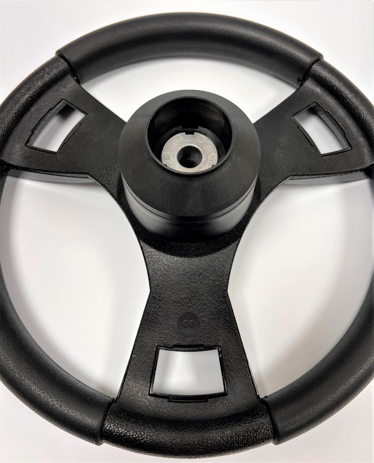Model M13B Black & Brushed Silver Steering Wheel fits all YAMAHA Golf Carts