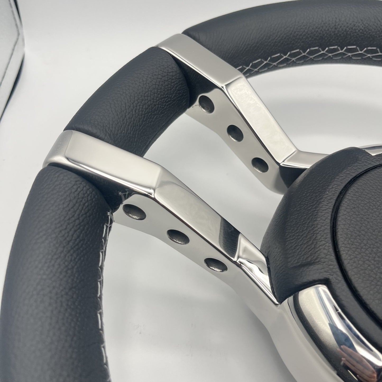 Gussi Italia Boat Steering Wheel Black Stainless Steel Spokes | Gussi Italia