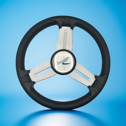 Model 15 Marine Steering Wheel Brush Alum Spokes | Sea Ray Boats Logo