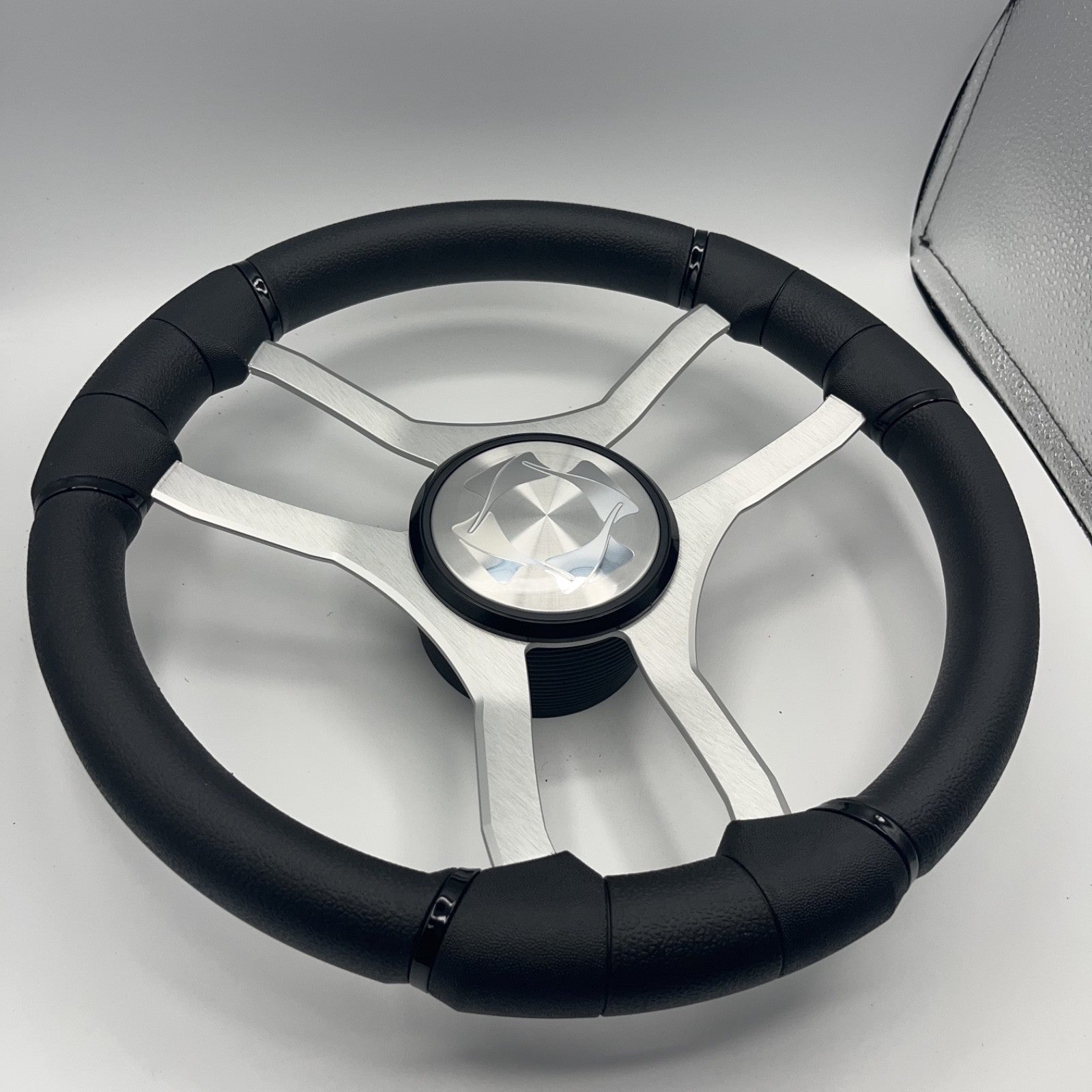 Malera Boat Steering Wheel Brushed Aluminum Spokes | Stingray