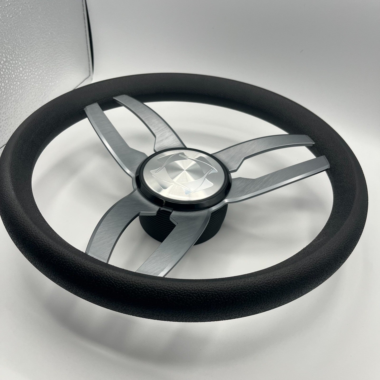 Cabrio Boat Steering Wheel Gray Brushed Alum Spoke | Stingray Boat