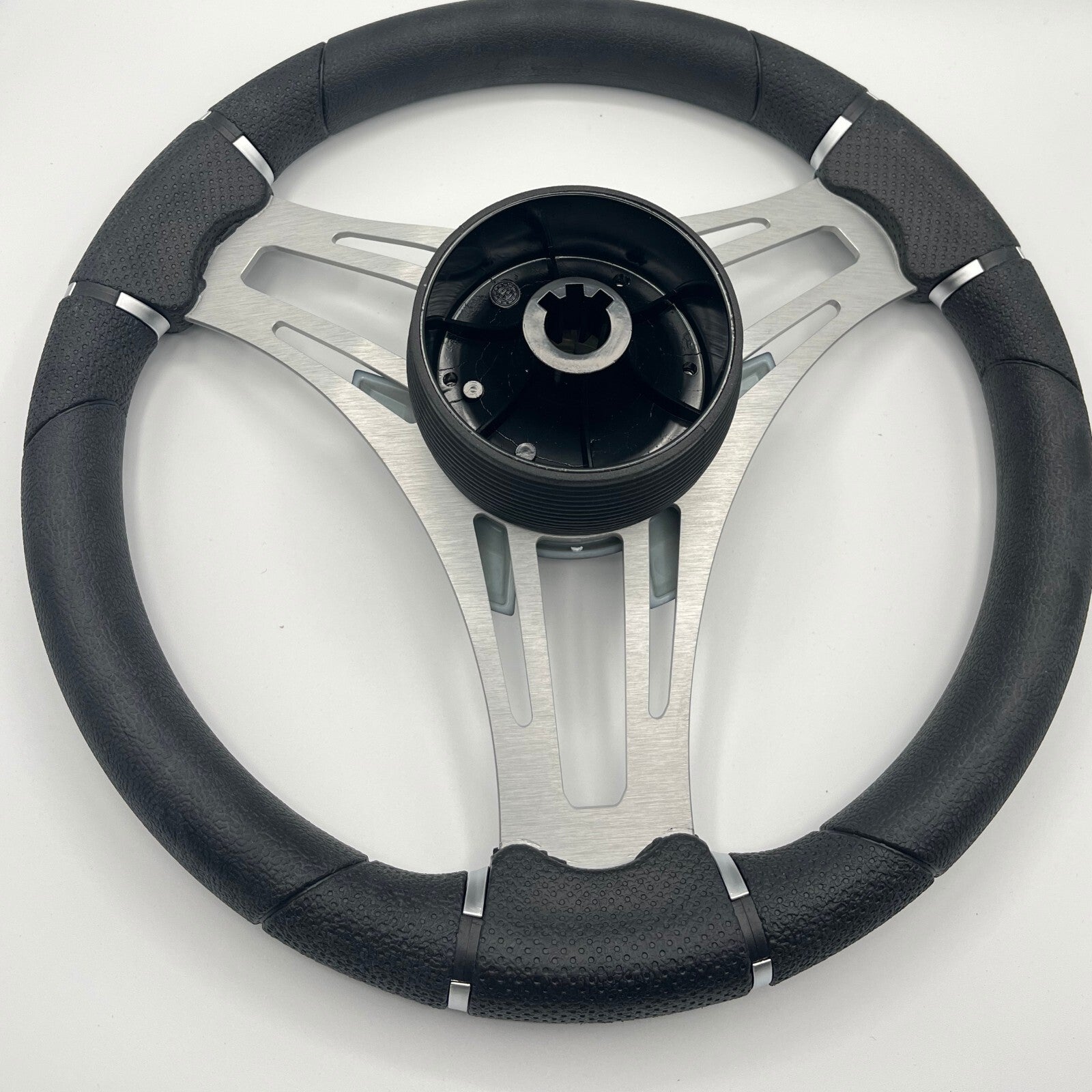 Gussi Italia Boat Steering Wheel Brushed Aluminum Spokes | Plain