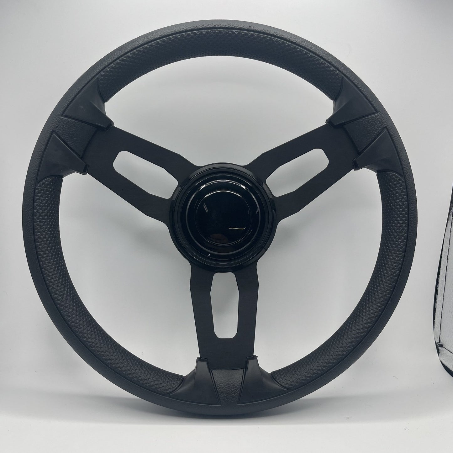Gussi Italia Model 15 Steering Wheel Blk Brushed Alum Spokes | BlackTarget