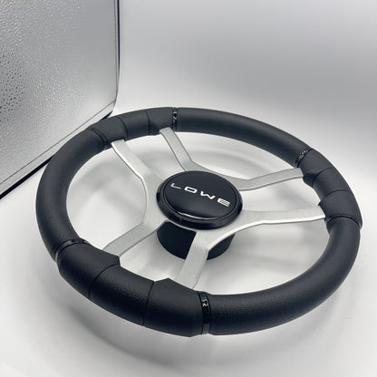 Malera Boat Steering Wheel Brushed Aluminum Spokes | Lowe Boats