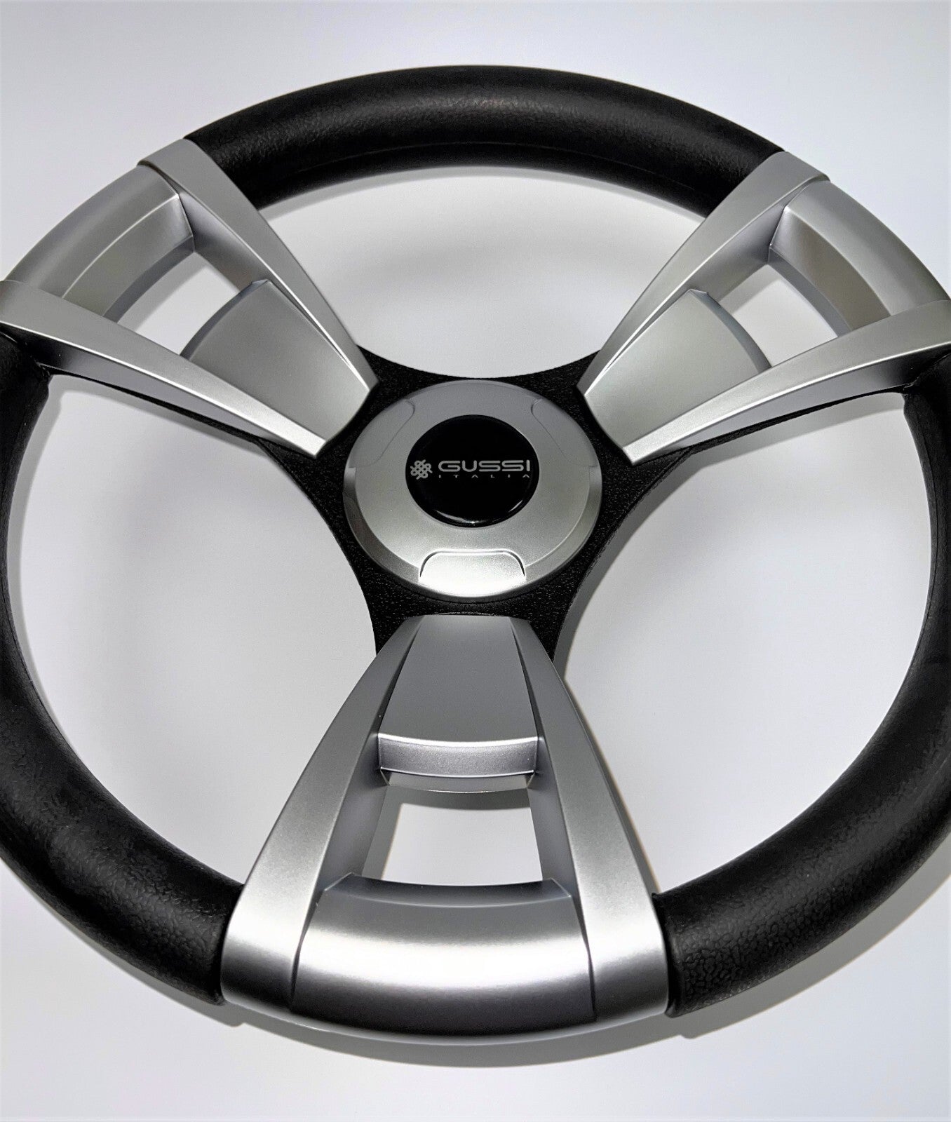 Model M13B Black & Silver Steering Wheel fits all CLUB CAR DS Golf Carts