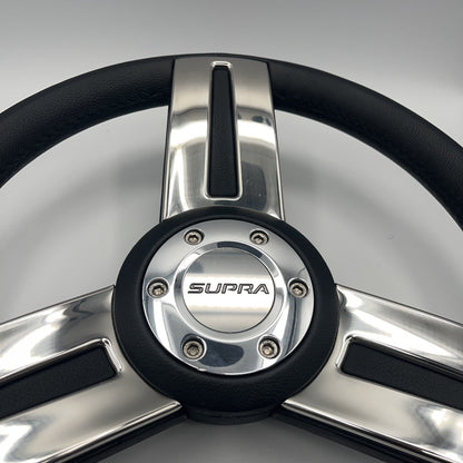 Gussi Italia Marine Steering Wheel Stainless Steel Spokes Soft Touch Rim | Supra