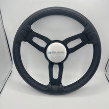 Model 15 Boat Steering Wheel Blk Brushed Alum Spokes | Gussi Logo