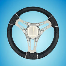 Verona Boat Steering Wheel Brushed Aluminum Spokes | Plain