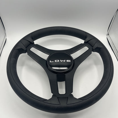 Gussi Italia Marine Steering Wheel Black Brush Metal Spokes | Lowe