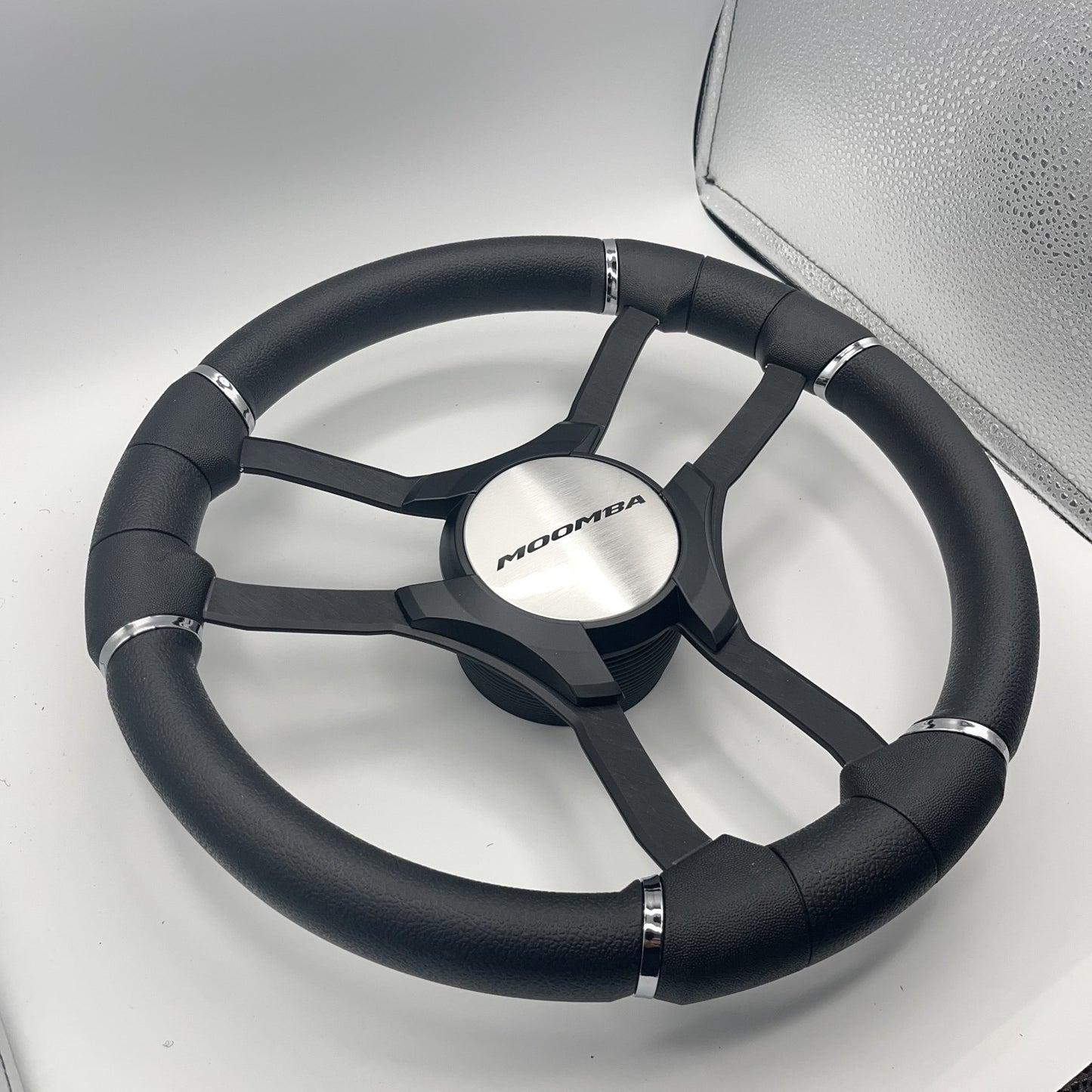 Malera Boat Steering Wheel Black Aluminum Spokes | Moomba Boats