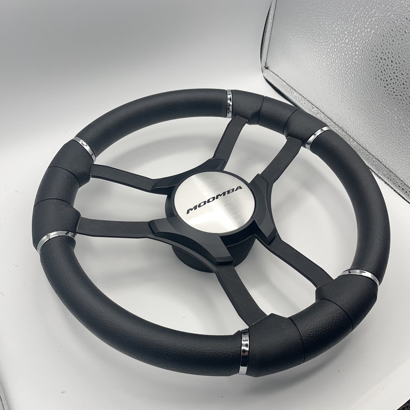 Malera Boat Steering Wheel Black Aluminum Spokes | Moomba Boats