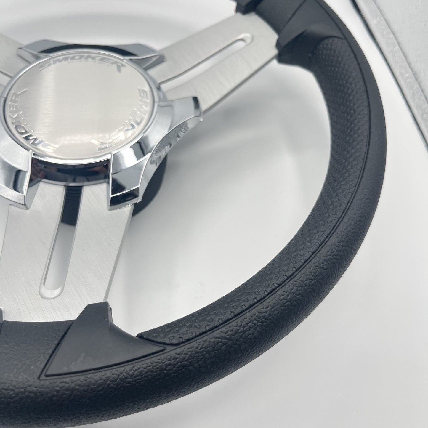 Model 15 Marine Steering Wheel Brush Alum Spokes | Smokercraft Chrome