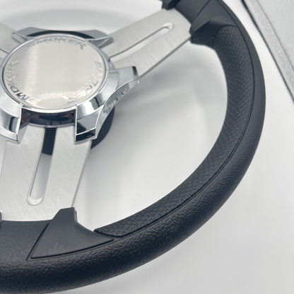 Model 15 Marine Steering Wheel Brush Alum Spokes | Smokercraft Chrome