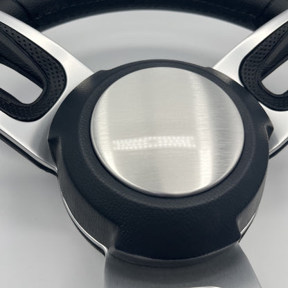 Gussi Italia Black Model 702 Steering Wheel | Plain Brushed