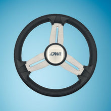 Model 15A Marine Steering Wheel Brushed Alum Spokes | Lowe Boats Cap