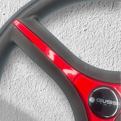 Brenta Black & Red Golf Cart Steering Wheel Fits CLUBCAR PRECEDENT
