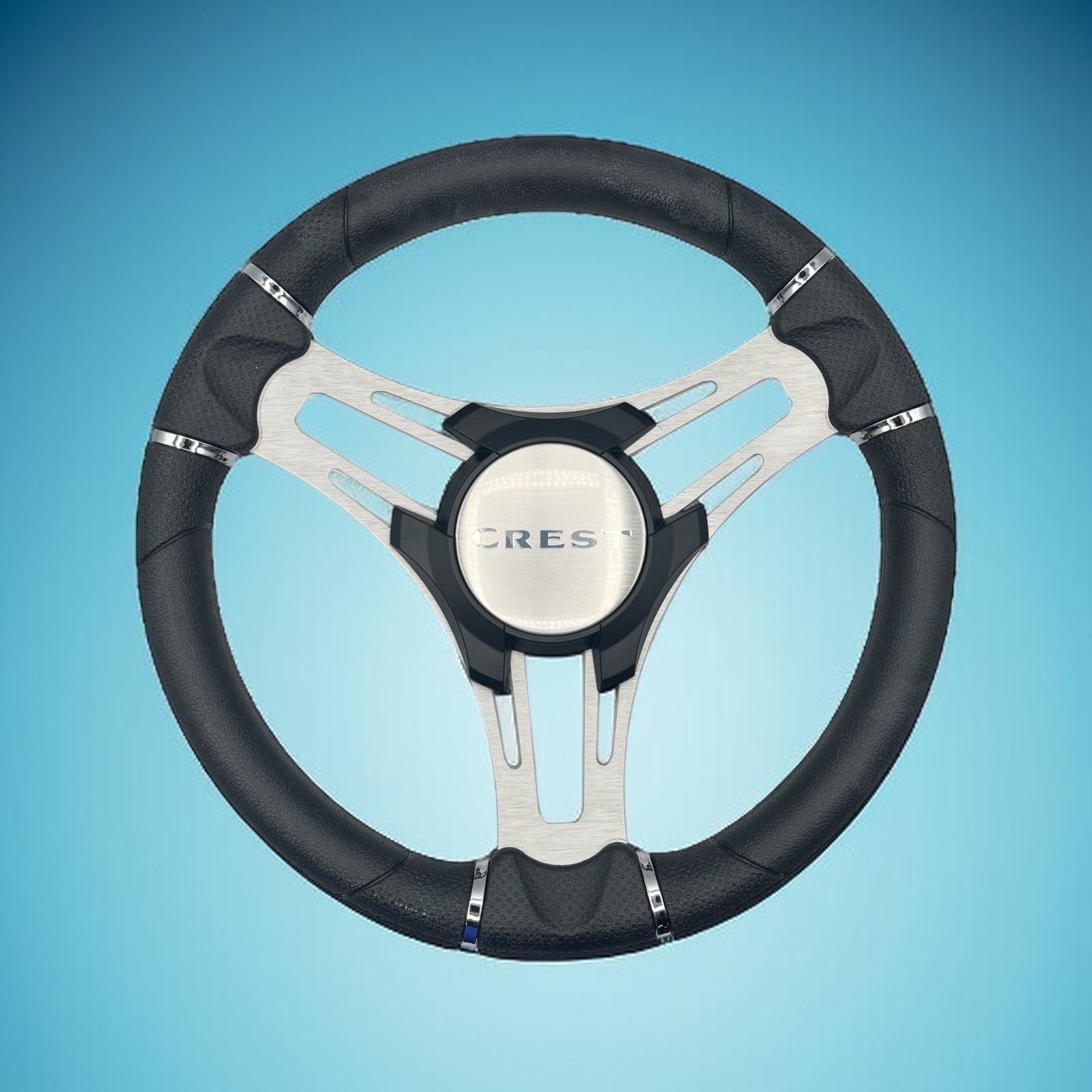 Verona Boat Steering Wheel Brush Alum Spoke | Crest Boats